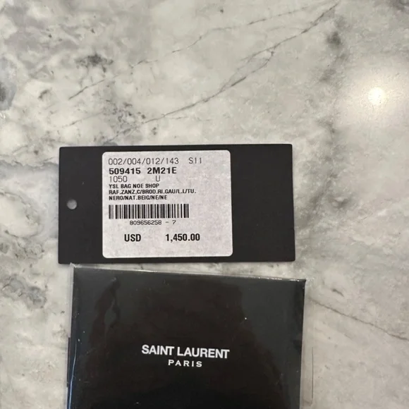 Saint Laurent Rive Gauche Tote Bag in Raffia - Picture 11 of 13